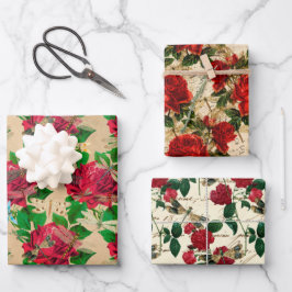 Die Serie Rose und Dragonfly (Design 6) Geschenkpapier Set