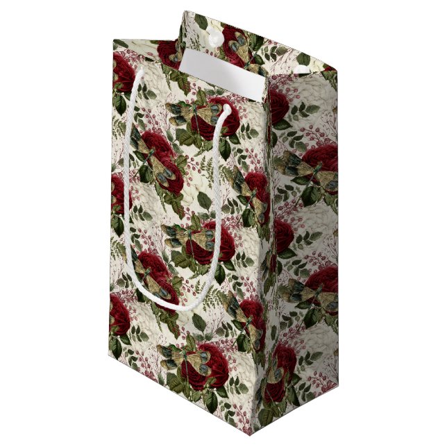 Die Serie Rose und Dragonfly (Design 7) Kleine Geschenktüte (Vorderseite Schrägansicht)
