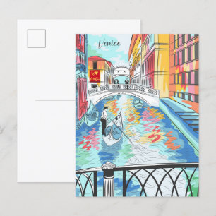 Die Seufzerbrücke in Venedig Italien Reise Postkarte