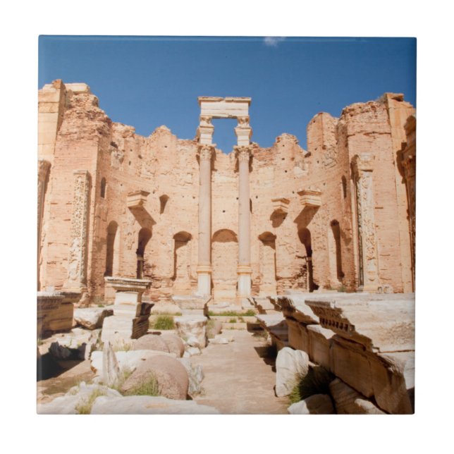 Die Severan Basilika, Leptis Magna, Al Khums 2 Fliese (Vorderseite)