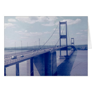 Die Severn Bridge aus Aust (1970er)