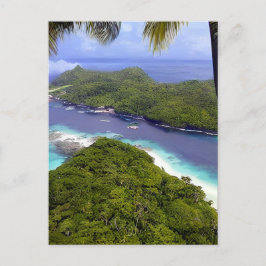 Die Seychellen sind eine Inselgruppe im Feiertagspostkarte