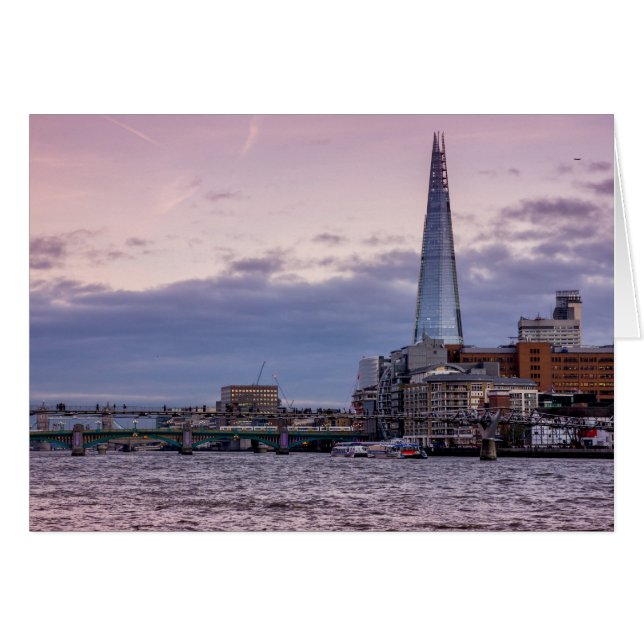 Die Shard im Abend, London, Großbritannien (Vorderseite (Horizontal))