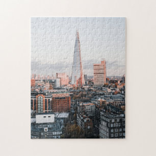 Die Shard in London, England Sunset Urban Panorama Puzzle