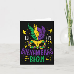 Die Shenanigans gelassen Jester Funny Mardi Gras Karte