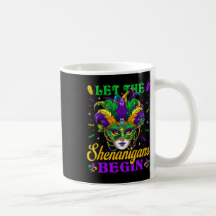Die Shenanigans gelassen Mardi Gras Jester Mask B Kaffeetasse