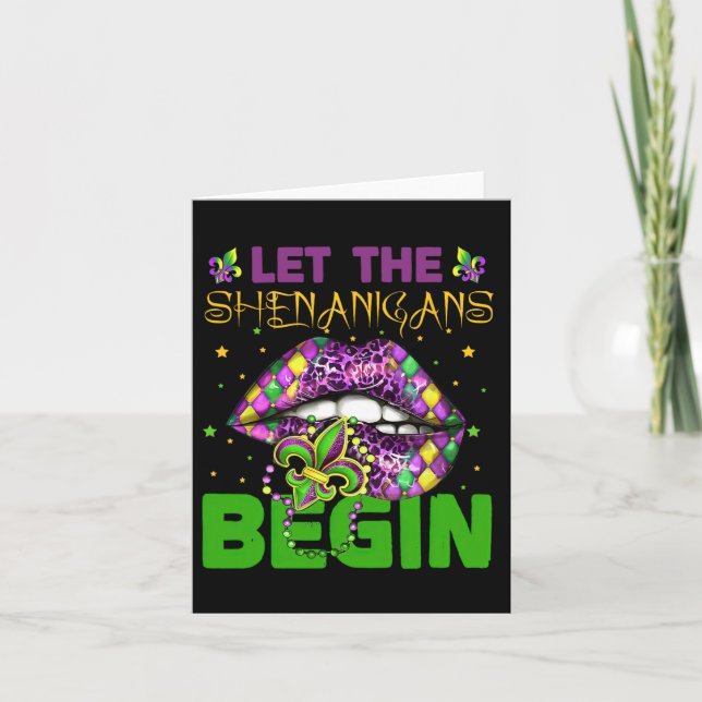 Die Shenanigans lass Mardi Gras Shirts2 Karte (Vorderseite)