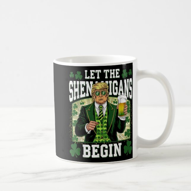 Die Shenanigans ließ Funny Trump St Patricks Kaffeetasse (Rechts)