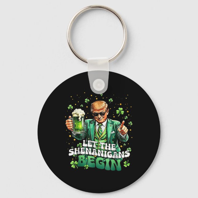Die Shenanigans ließ Funny Trump St Patricks Schlüsselanhänger (Vorderseite)