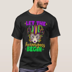 Die Shenanigans ließ Mardi Gras Maske an T-Shirt