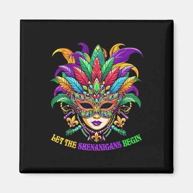 Die Shenanigans ließ Mardi Gras Womens Magnet (Vorne)