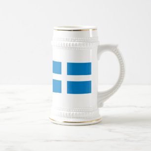 Die Shetlandinseln-Flagge Bierglas