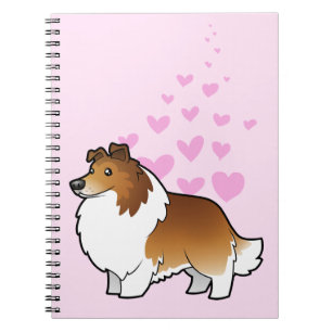 Die Shetlandinseln-Schäferhund/Collie-Liebe Notizblock