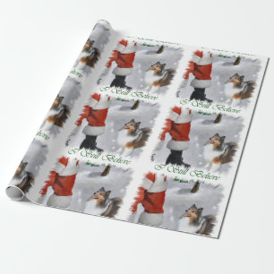 Die Shetlandinseln-Schäferhund glauben Weihnachte Geschenkpapier