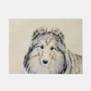 Die Shetlandinseln-Schäferhund-Malerei - niedlich Fußmatte