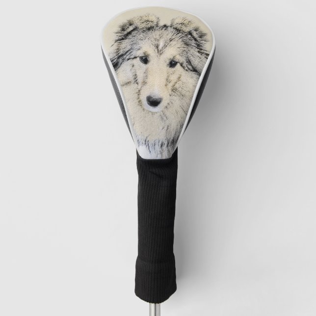 Die Shetlandinseln-Schäferhund-Malerei - niedliche Golf Headcover (Vorderseite)