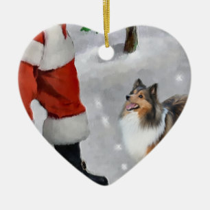 Die Shetlandinseln-Schäferhund Sheltie Keramikornament