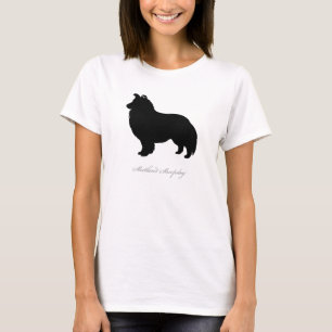 Die Shetlandinseln-Schäferhund-T - Shirt (schwarz