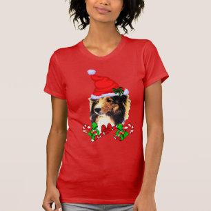 Die Shetlandinseln-Schäferhund-Weihnachten T-Shirt