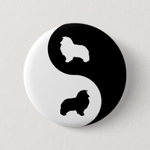 Die Shetlandinseln-Schäferhund Yin Yang Button
