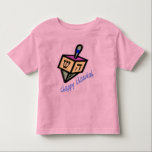 Die Shirts Chappy Chanukah Kinder<br><div class="desc">Dreidel mit "Chappy Chanukah" in den Kreide ähnlichen blauen Buchstaben.</div>
