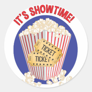 Die Showzeit Runder Aufkleber
