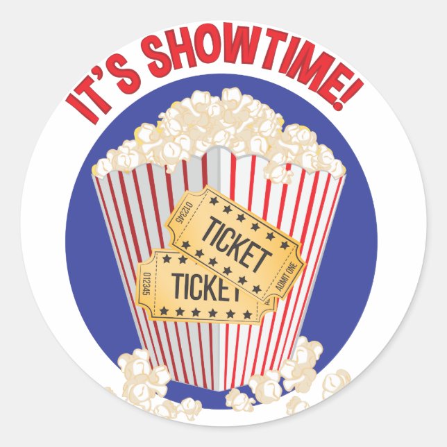 Die Showzeit Runder Aufkleber (Vorderseite)