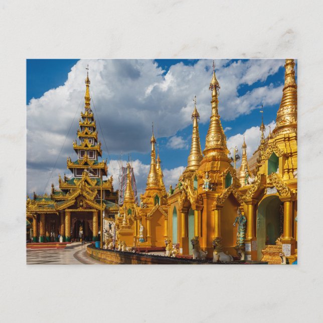 Die Shwedagon Pagode in Rangoon Myanmar Postkarte (Vorderseite)