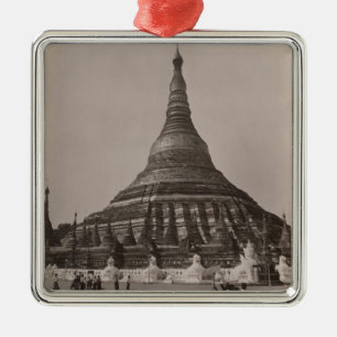 Die Shwedagon Pagode in Rangun, Birma, c.1860 Silbernes Ornament