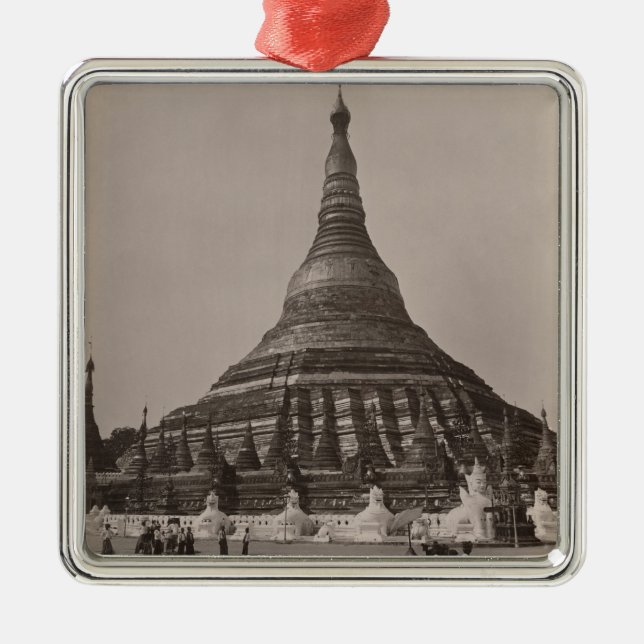 Die Shwedagon Pagode in Rangun, Birma, c.1860 Silbernes Ornament