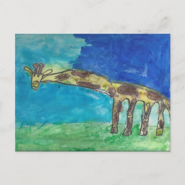 Die Shy Giraffe Postkarte (Vorderseite)