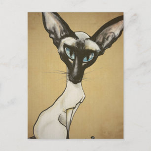 Die Siamkatze Postkarte