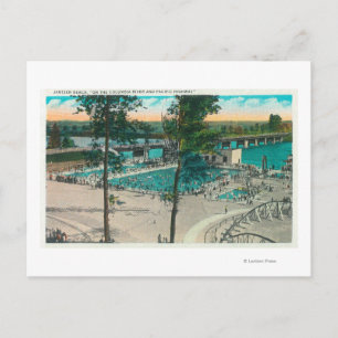 Die Sicht auf das Schwimmgebiet Postkarte