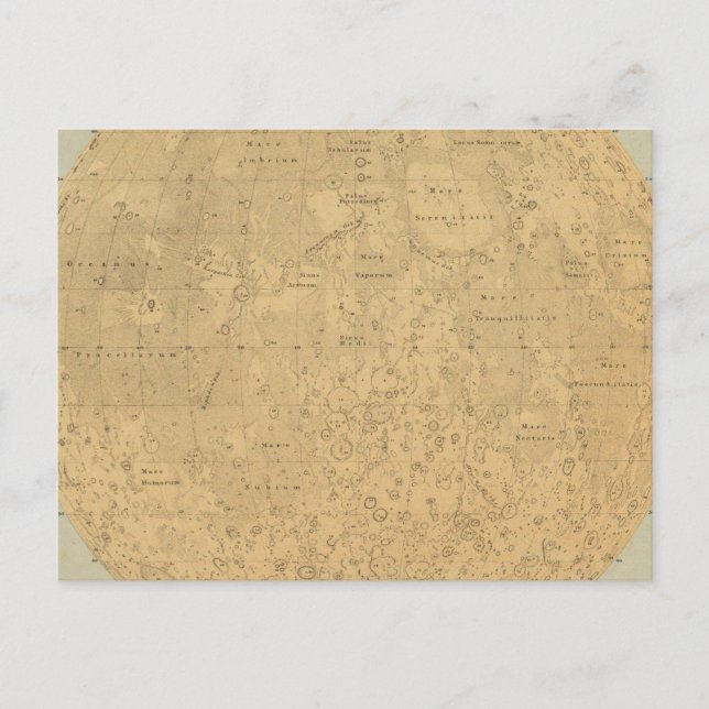 Die sichtbare Seite der Mondoberfläche Postkarte (Vorderseite)