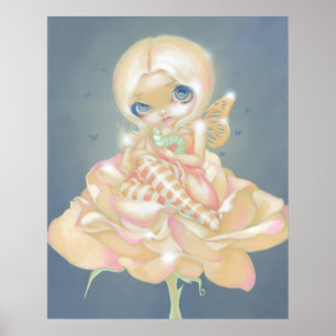 Die Sick Rose ART PRINT Fantasy Fee Blume Poster