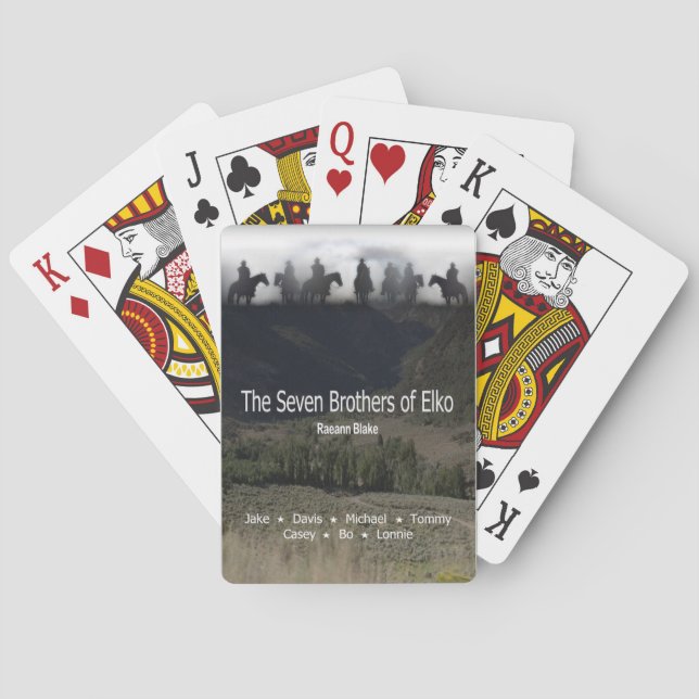 Die sieben Brüder von Elko spielen Karten Spielkarten (Rückseite)