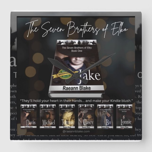 Die sieben Brüder von Elko Wall Quadratische Wanduhr (Vorderseite)