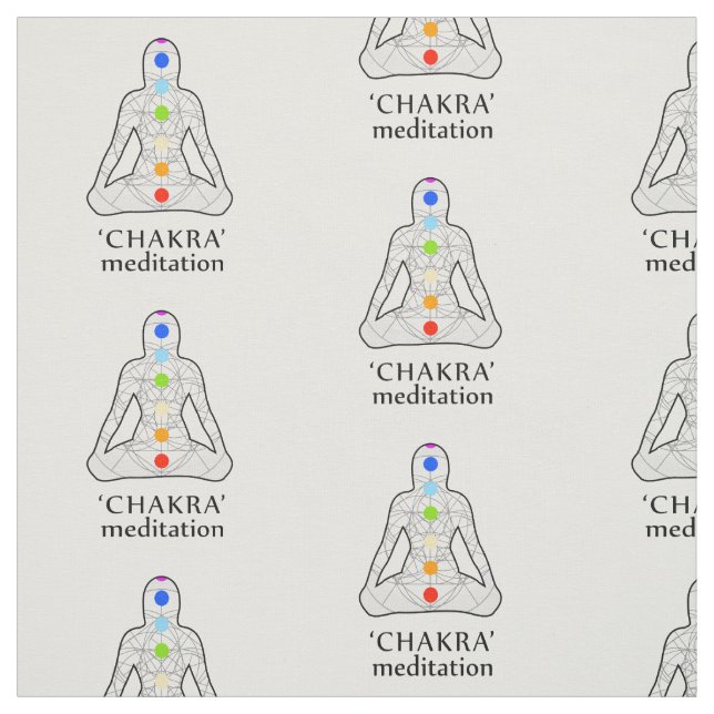 Die sieben chakras mit ihren jeweiligen Farben Stoff (Muster)