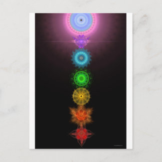 Die sieben Chakras Postkarte
