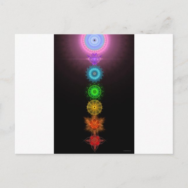Die sieben Chakras Postkarte (Vorderseite)