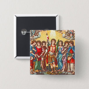 Die Sieben Erzengel (CP 001; Chromolithographie) Button