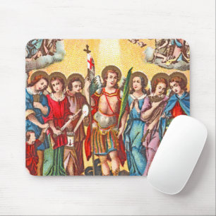 Die Sieben Erzengel (CP 001; Chromolithographie) Mousepad