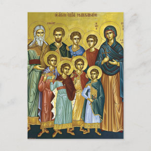 Die sieben heiligen Makkabäer-Märtyrer orthodoxe I Postkarte