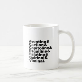 Die sieben Hügel Roms, berühmt durch die Geschicht Kaffeetasse