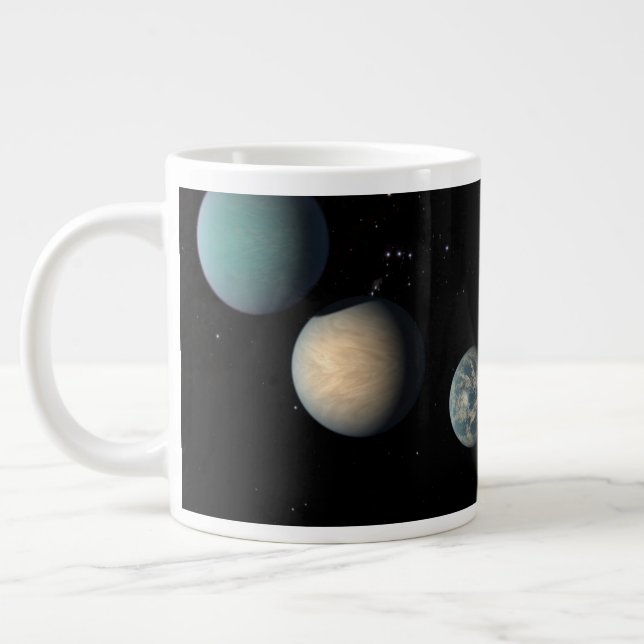 Die sieben Planeten der Erdgröße von Trappist-1 Jumbo-Tasse (Links)