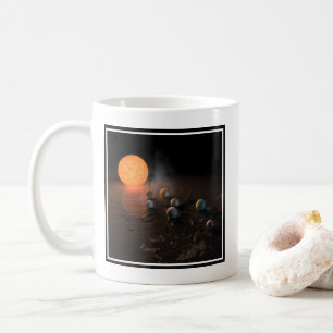 Die sieben Planeten von Trappist-1 sind im Orbit u Kaffeetasse