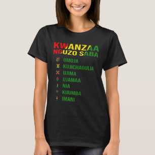 Die sieben Prinzipien von Kwanza - Nguzo Saba T-Shirt