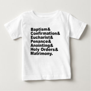 Die sieben Sakramente des Christentums und Katholi Baby T-shirt
