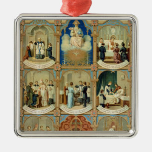 Die sieben Sakramente Silbernes Ornament