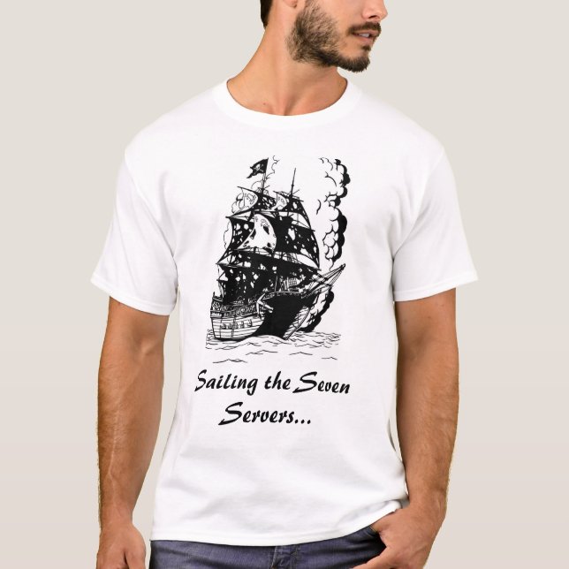 Die sieben Server segeln… T-Shirt (Vorderseite)